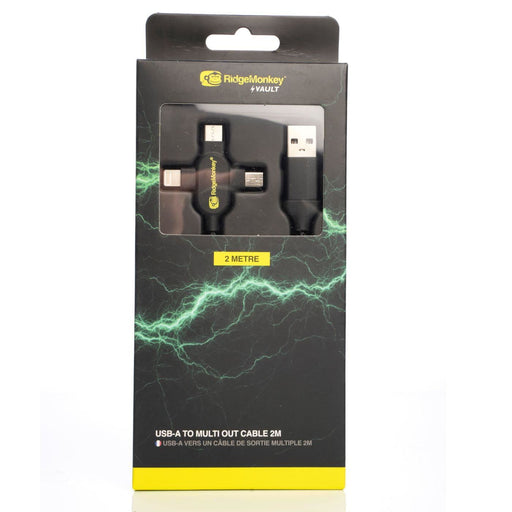 RidgeMonkey Vault USB-A to Multi Out Cable 2m RidgeMonkey - UK Camping And Leisure