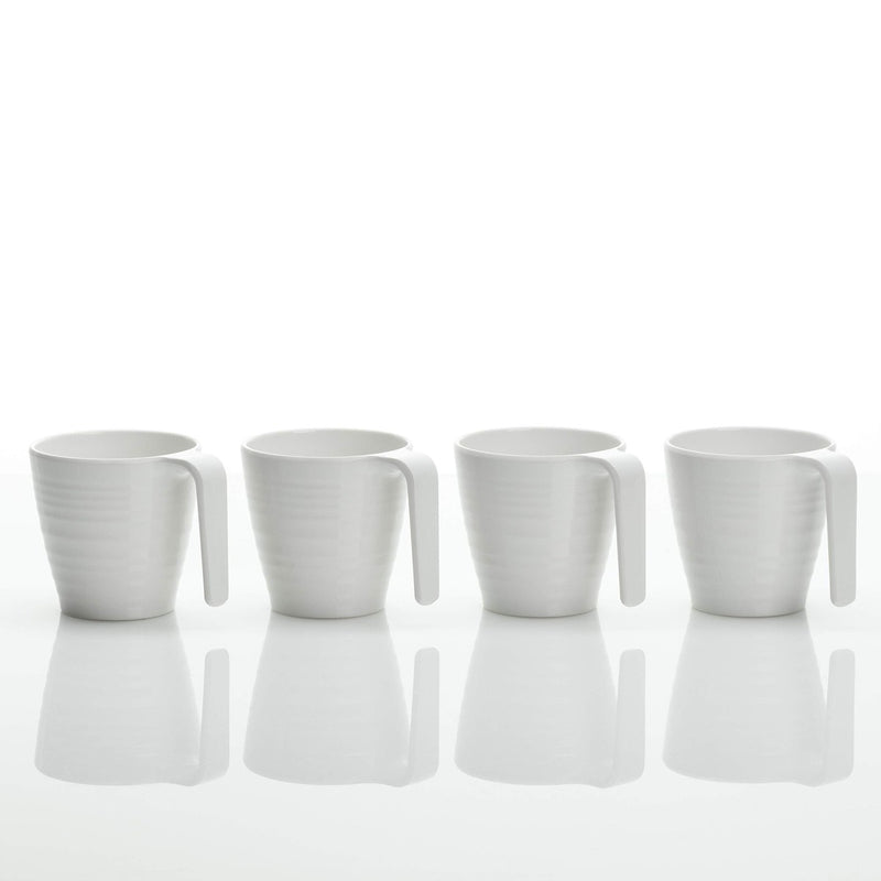 Soft White Stacking Mug (4) SW423 Flamefield - UK Camping And Leisure