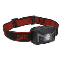 Sealey 3W CREE XPE LED Rechargeable Head Torch Light Auto Sensor 120 Lumens