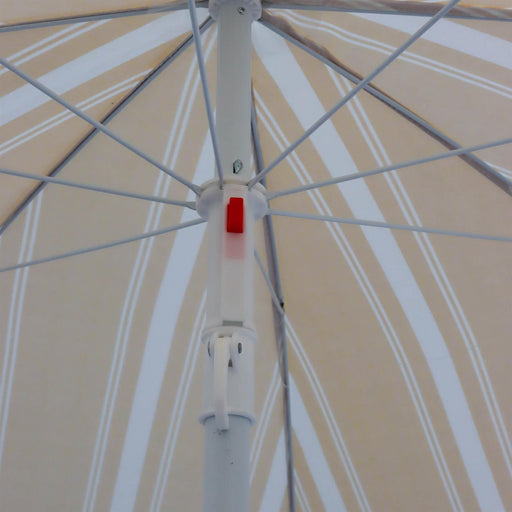 Gardenwize Yellow-Striped Fringed Parasol for Garden / Camping Gardenwize - UK Camping And Leisure