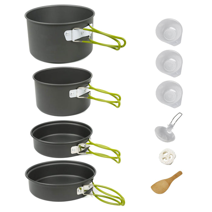 Leisurewize Premium Outdoor Cooking Set 10 Piece with Pans Leisurewize - UK Camping And Leisure