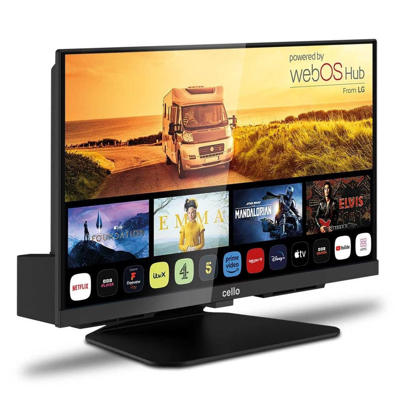 Cello 19" Smart WebOS 12V/230V Traveller TV with Perfect Pitch Cello - UK Camping And Leisure