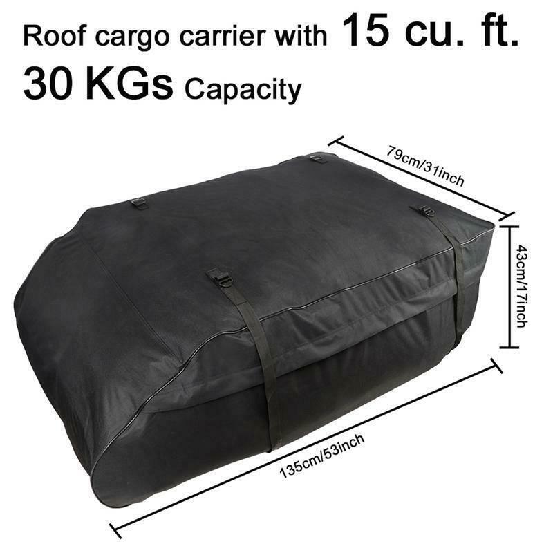 458 Litre Large Car Cargo Travel Rain Proof Roof Top Bag Storage Carrier Box UK Camping And Leisure
