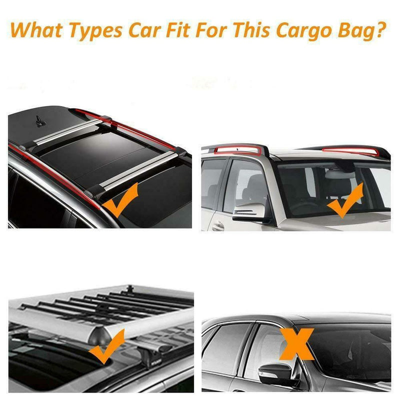 458 Litre Large Car Cargo Travel Rain Proof Roof Top Bag Storage Carrier Box Streetwize - UK Camping And Leisure