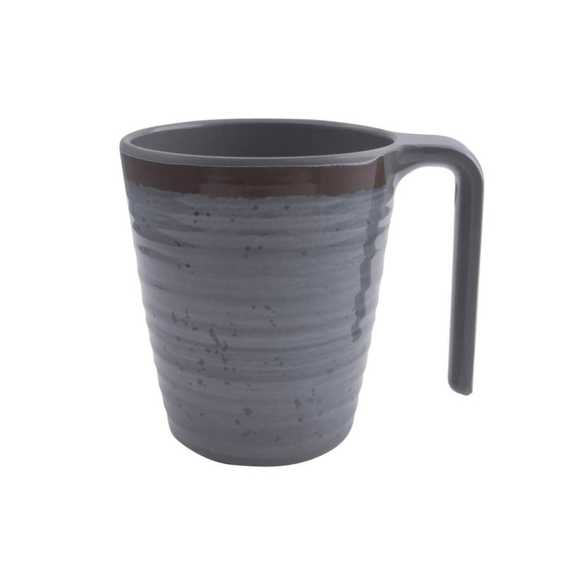 Bo-Camp Mug Halo L Melamine 4 Pieces Grey Bo-Camp - UK Camping And Leisure