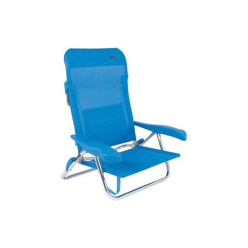 Crespo Beach Chair AL/221 Blue Crespo - UK Camping And Leisure