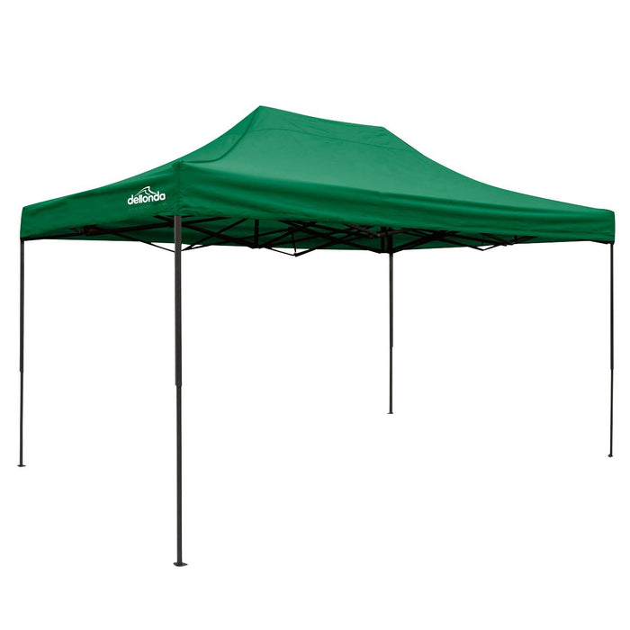 Dellonda 3 x 4.5m Pop-Up Gazebo Heavy Duty  with  Weight - Dark Green Dellonda - UK Camping And Leisure