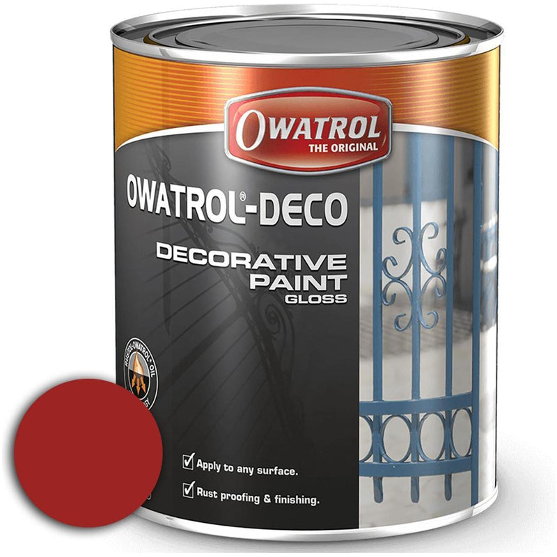 Owatrol Deco Anti Corrosive Gloss Paint (Red RAL 3001 750ml) for Metal Protecti Owatrol - UK Camping And Leisure