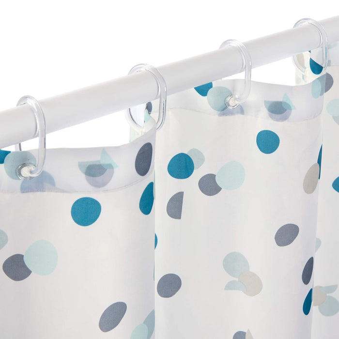 Shower Curtain White & Green Dot 234701 Rayen - UK Camping And Leisure