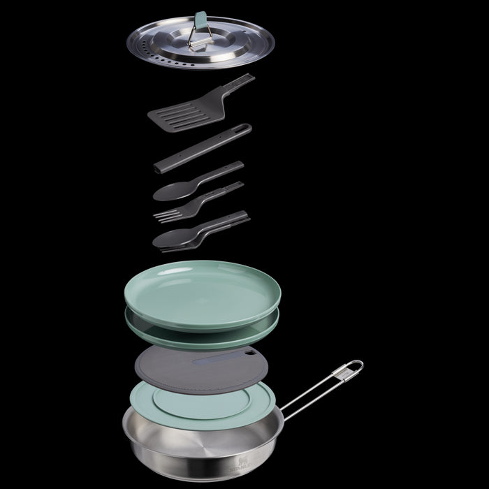 Stanley Wildfare Core Fry Pan Cookset Shale/Charcoal Stanley - UK Camping And Leisure