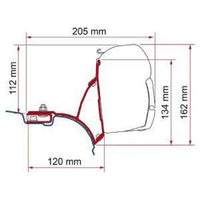 Fiamma F45 Adapter Kit Vw T5 Transporter Multivan Uk 98655-648