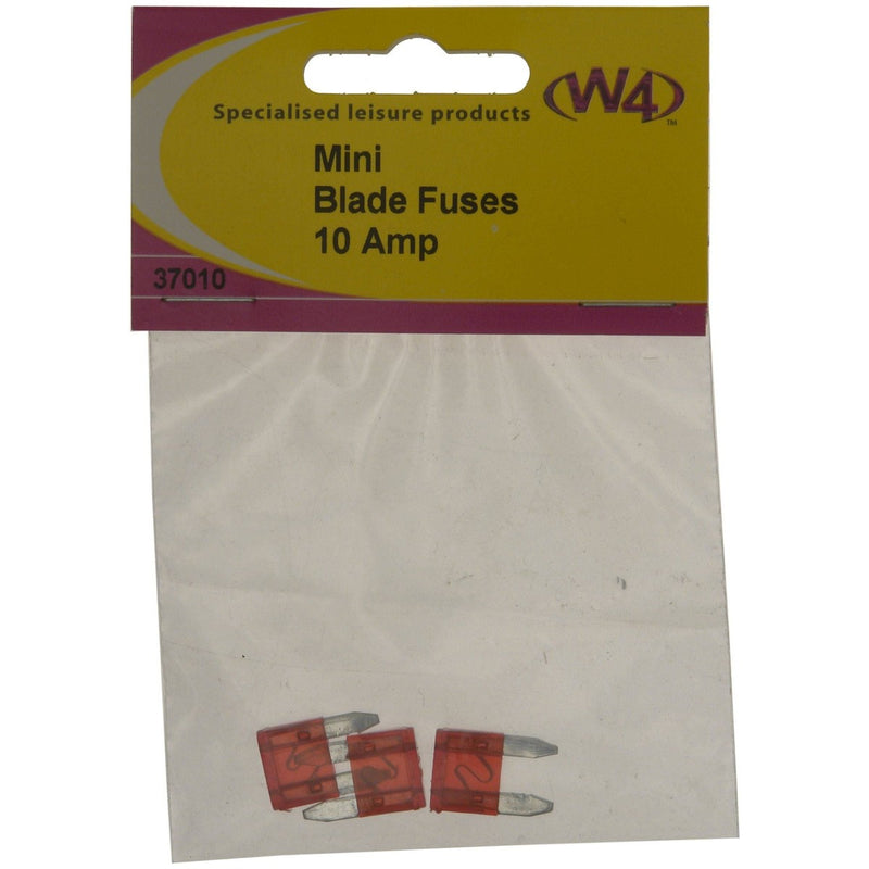 MDS1203 W4 Mini Blade Fuse 10 amp 3 pack 37010 W4 - UK Camping And Leisure