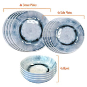 MDS1203 Liberty Linosa 12 Piece Melamine Dinner Set LL1397 Liberty Leisure UK - UK Camping And Leisure