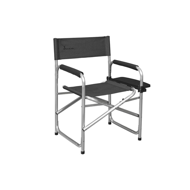 Isabella Lightweight Dark Grey Aluminium Folding Directors Chair Side Table | camping chair, camping table