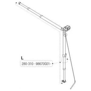 Fiamma Caravanstore Lh Leg / Rafter Assembly 280-310 98670G01- Fiamma - UK Camping And Leisure