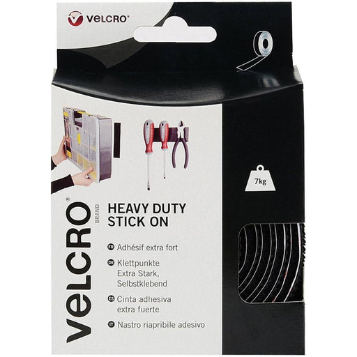 Velcro® Brand Heavy Duty Stick On Tape 50mm x 2.5m Black Velcro - UK Camping And Leisure