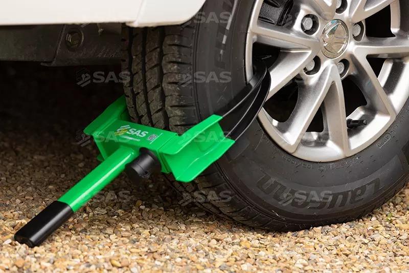 SAS Green Series V2 Wheel Clamp Lightweight Secure Theft Deterrent Caravan Trailer Wheels SAS - UK Camping And Leisure