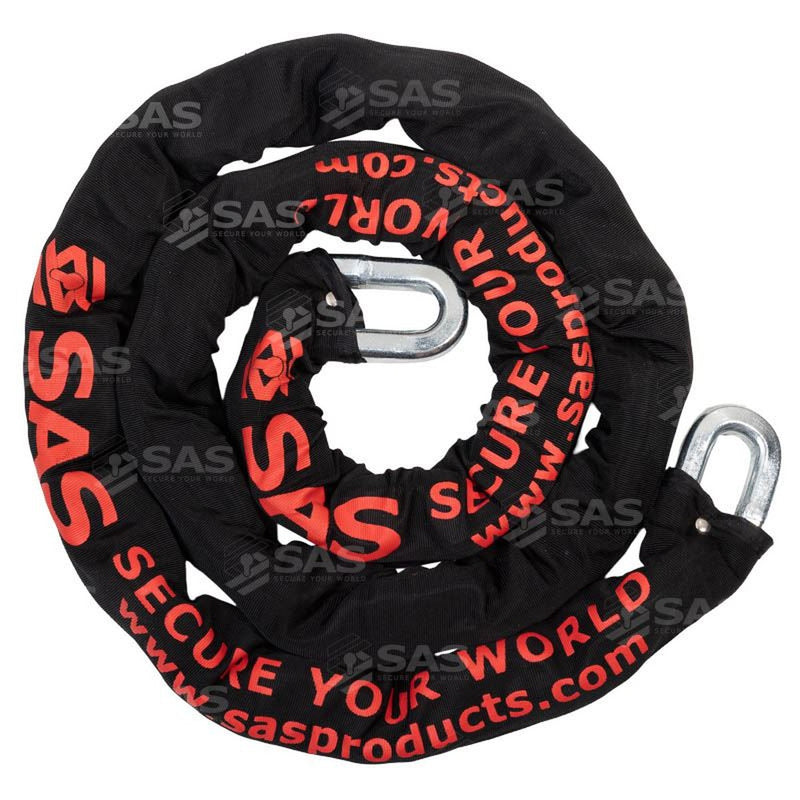 SAS Security Products SAS SAS Heavy Duty 2000x14mm Square Shackle Chain with Cloth Sleeve - Main Product Image | UK Camping and Leisure