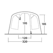 Outwell Colorado 5 Air 5 Berth Three Room Tunnel Tent - View 8