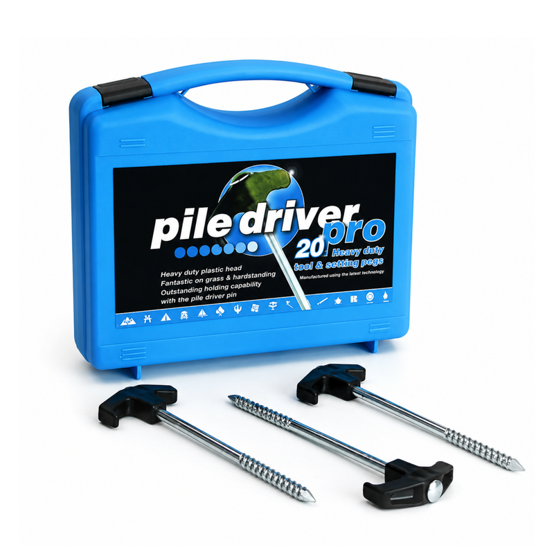 Hard Ground Pile Driver Pro Tent Pegs X20 | shelter