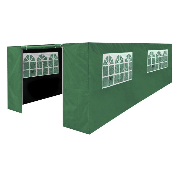 Dellonda Side Walls/Doors/Windows for Gazebo Fits 3 x 6m Models Dark Green Dellonda - UK Camping And Leisure