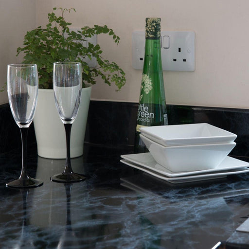 AG Self Adhesive Film Marble Black 67 5cm x 2m AG - UK Camping And Leisure