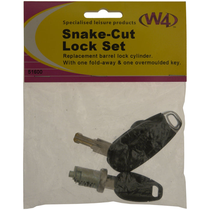 W4 Snake Cut Lock Set 51600 W4 - UK Camping And Leisure