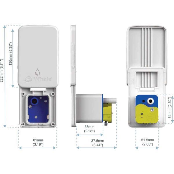 Whale Watermaster Socket with Pressure Switch Easy Slide (ES6001)