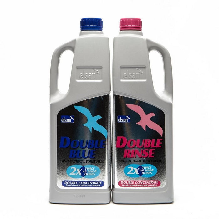 Elsan 2lt Double Blue  Free Double Rinse Toilet Fluid DBR02X Elsan - UK Camping And Leisure