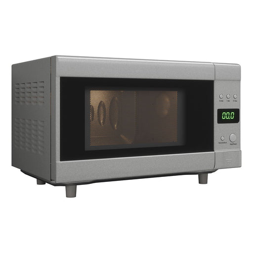 Flatbed Microwave in Silver Without Rotating Plate (230V, 700W, 20L) Nova - UK Camping And Leisure