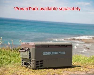 myCOOLMAN 78L Icebox Large Heavy-Duty Hard Cooler with Drain Plug, Tie-Down Points & Bottle Opener