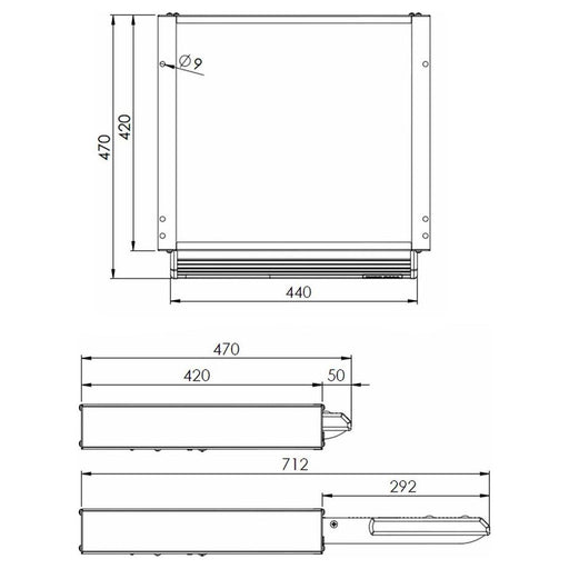 Electric Single Step Sliding Motion 440mm - Electric Step for Motorhomes Nova - UK Camping And Leisure