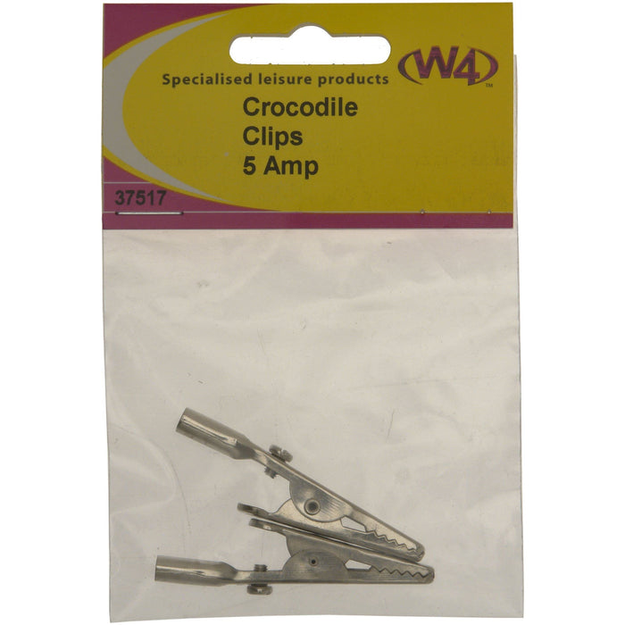 W4 Crocodile Clips 5A (2) 37517 W4 - UK Camping And Leisure