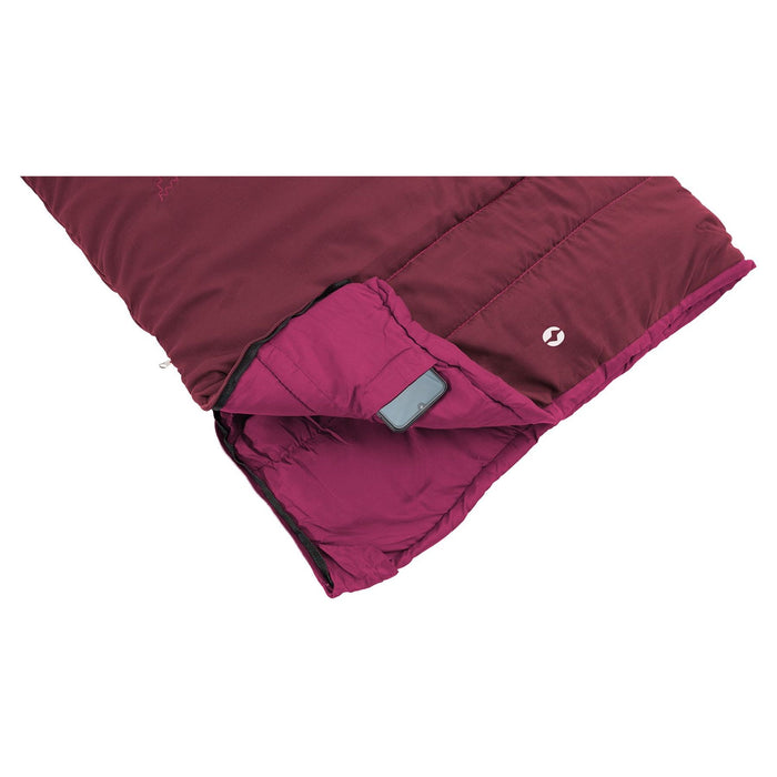 Outwell Champ Kids Deep Red Red Junior Sleeping Bag Outwell - UK Camping And Leisure