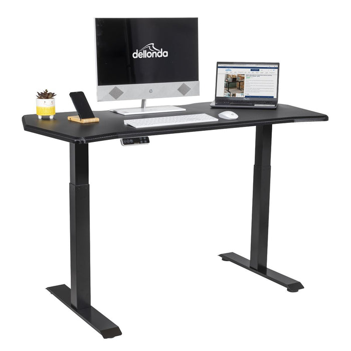 Dellonda  Electric Height Adjustable Standing Desk 1400 x 700mm Dual Motor 100kg Dellonda - UK Camping And Leisure