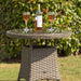 Dellonda Chester Rattan Wicker Round Outdoor Table with Tempered Glass Top Dellonda - UK Camping And Leisure