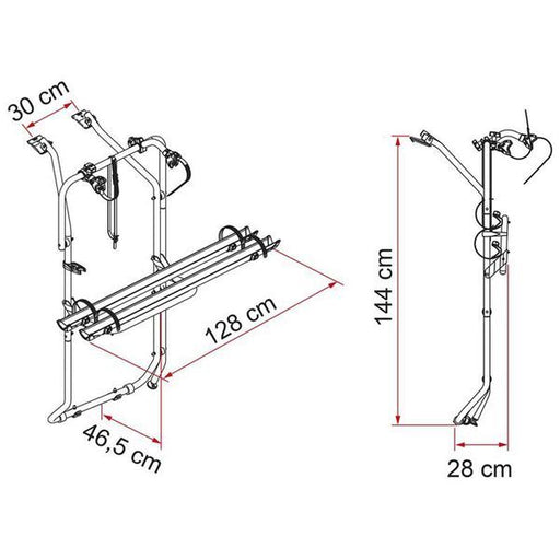 Fiamma Carry-Bike VW T5 D / T6 D Rack Deep Black (02096-79A) - image 2