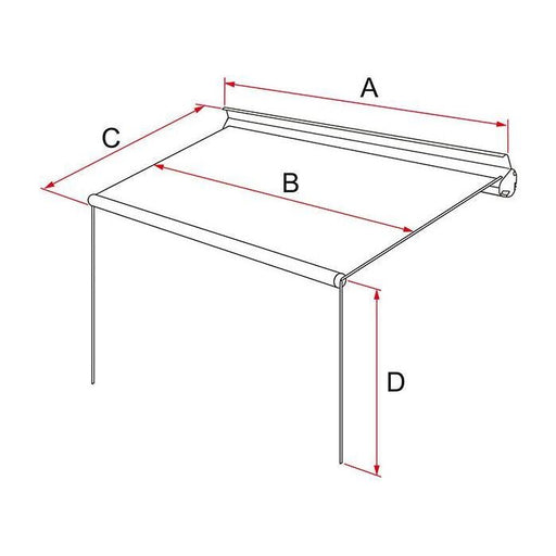 Fiamma F35 Pro 270 Awning Titanium Case Royal Blue Fabric Campervan Caravan 4x4 Fiamma - UK Camping And Leisure