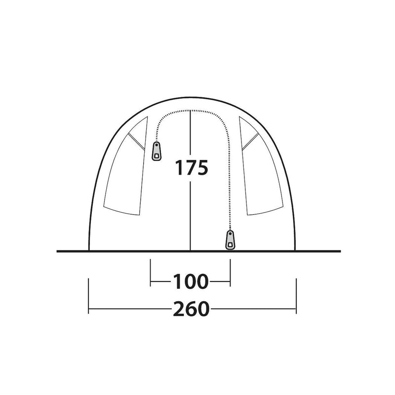 Outwell Birdland 4 TC 4 Berth Three Room Tunnel Tent - View 16