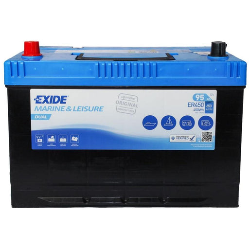 Exide ER450 12V FLA Battery 95Ah Efficient and Reliable 12V Battery Solution Exide - UK Camping And Leisure