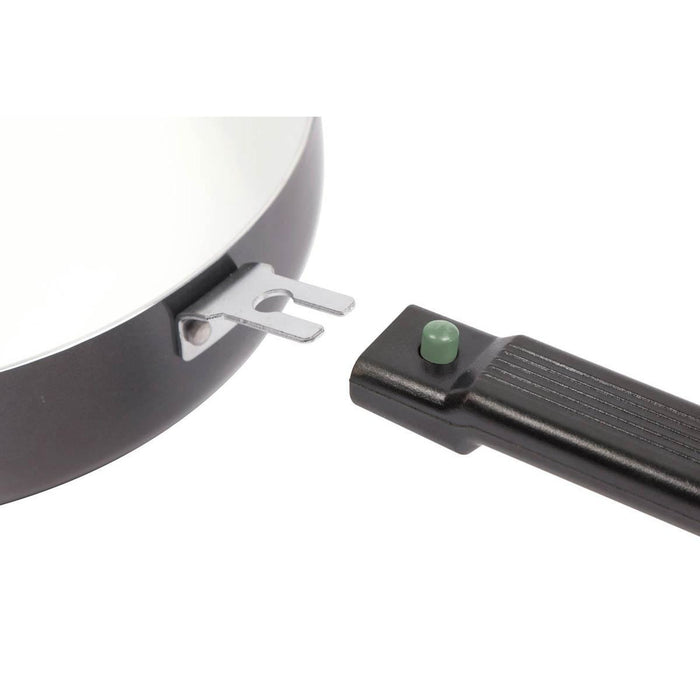 Bo-Camp Wok Pan Sprint Removable Handle Blk/White Dia 24cm Bo-Camp - UK Camping And Leisure