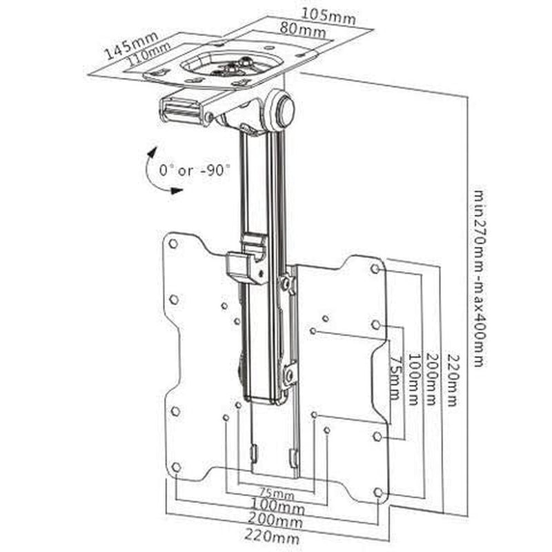 Kuma Flip Down Tv Bracket BKUMBRK156 Kuma - UK Camping And Leisure