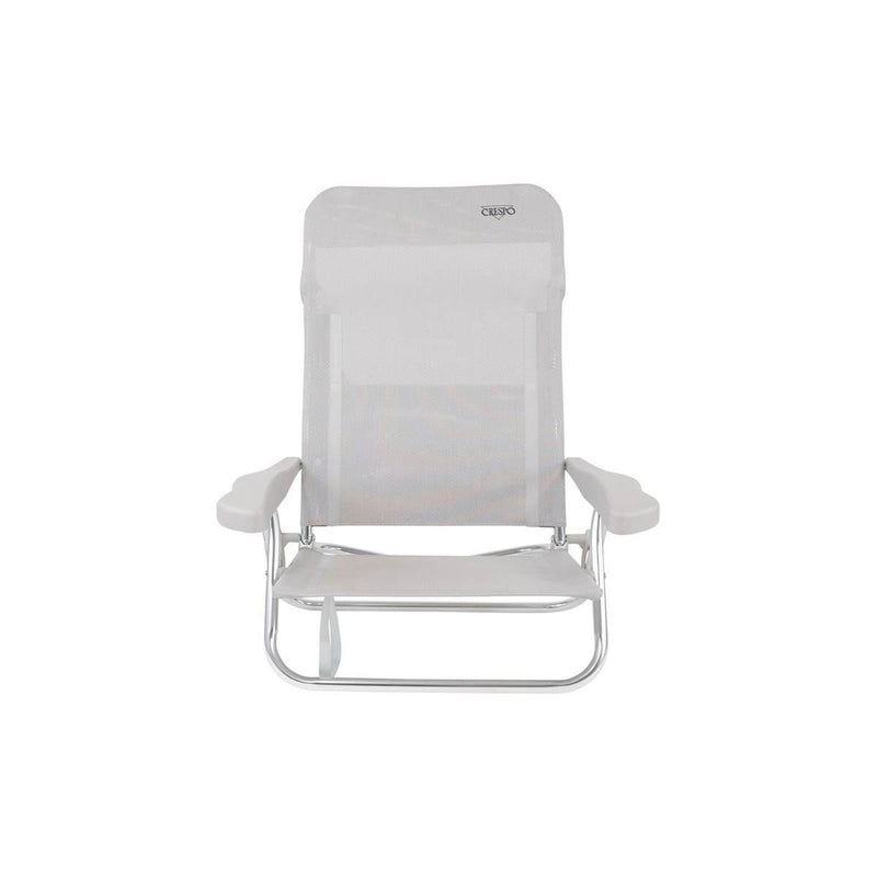 Crespo Beach Chair AL/221 Light Grey Crespo - UK Camping And Leisure