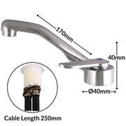 Florenz Chrome 90 Degree Turn Mixer Tap Nova - UK Camping And Leisure