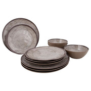 Bo-Camp Tableware Halo Melamine 12 Pieces Beige Bo-Camp - UK Camping And Leisure