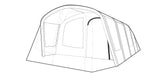 Outwell Phoenix 6+2 Pole Tent Green 8 Person Outwell - UK Camping And Leisure