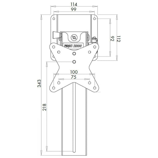 LCD TV Hinged Bracket (Ceiling Mount) for Campervans Nova - UK Camping And Leisure