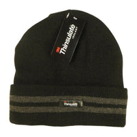 Black stripe thinsulate hat 3057