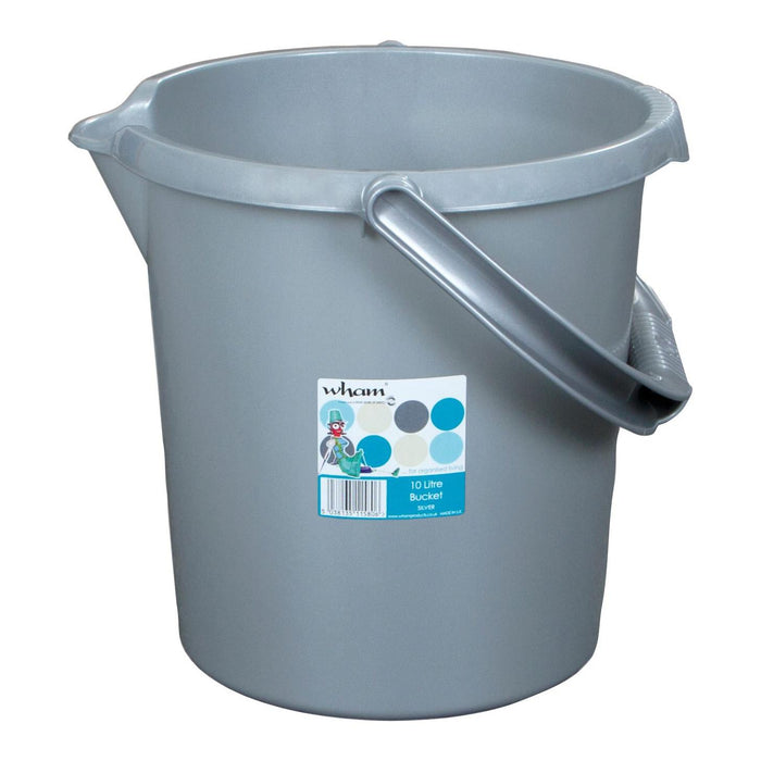 10L Bucket Silver k0106 UK Camping And Leisure - UK Camping And Leisure