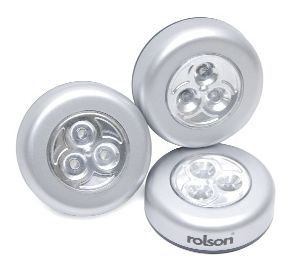 Rolson 3 Piece 3 Led Sticky Light 61761 UK Camping And Leisure - UK Camping And Leisure